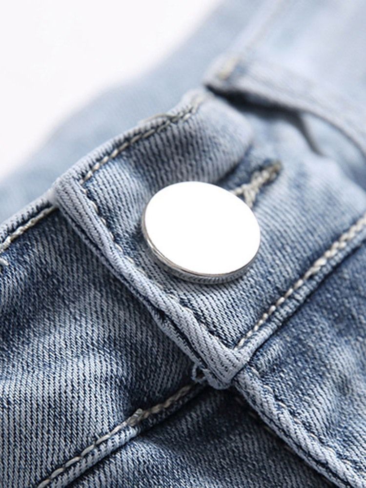 Jeans Décontractés À Lettres Imprimées Pour Hommes