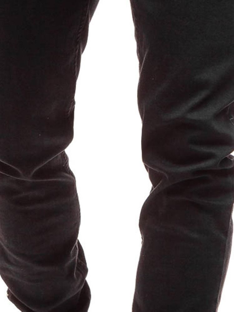 Jeans À Lacets Décontractés Pour Hommes Avec Poche Color Block