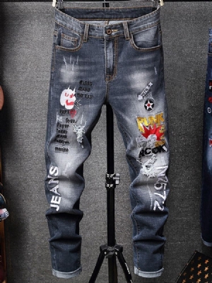 Pantalon Crayon Pour Hommes Jeans Décontractés
