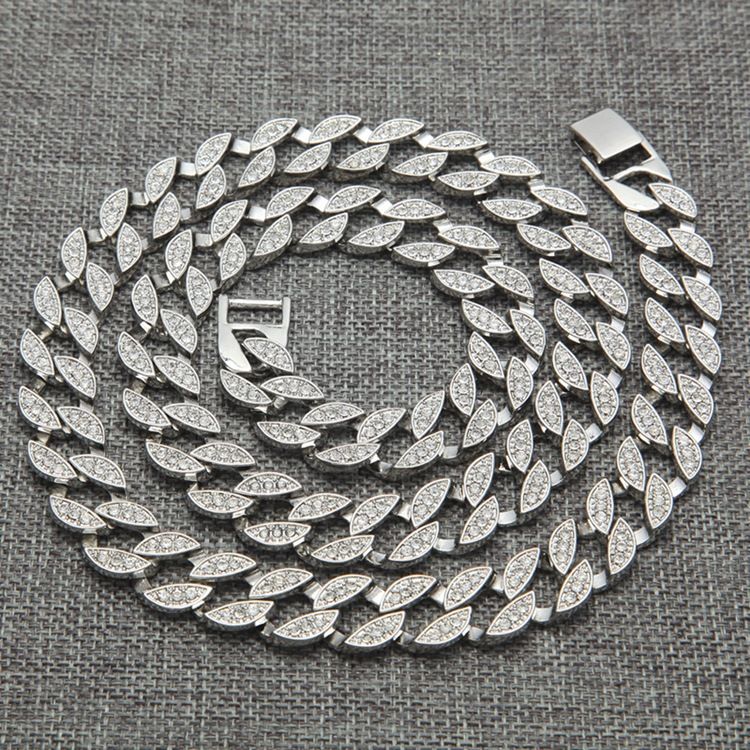 Collier Hiphop À Diamants De Style Cubain Pour Homme
