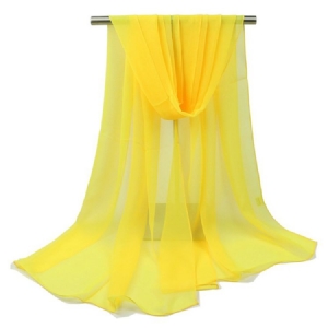 Écharpe Cozy Georgette Pure Color All Match Pour Femmes
