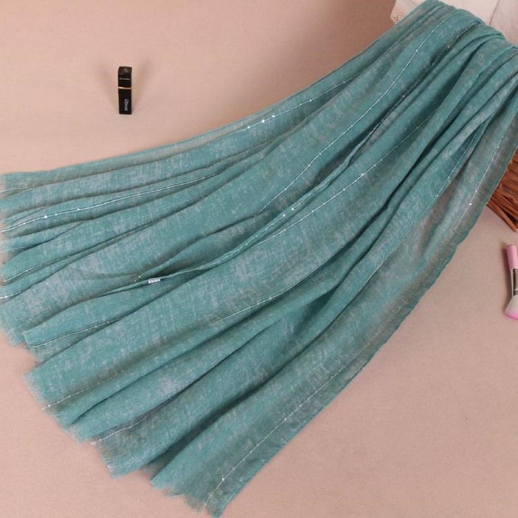 Écharpe Gracieuse De Couleur Unie Confortable Pour Femme