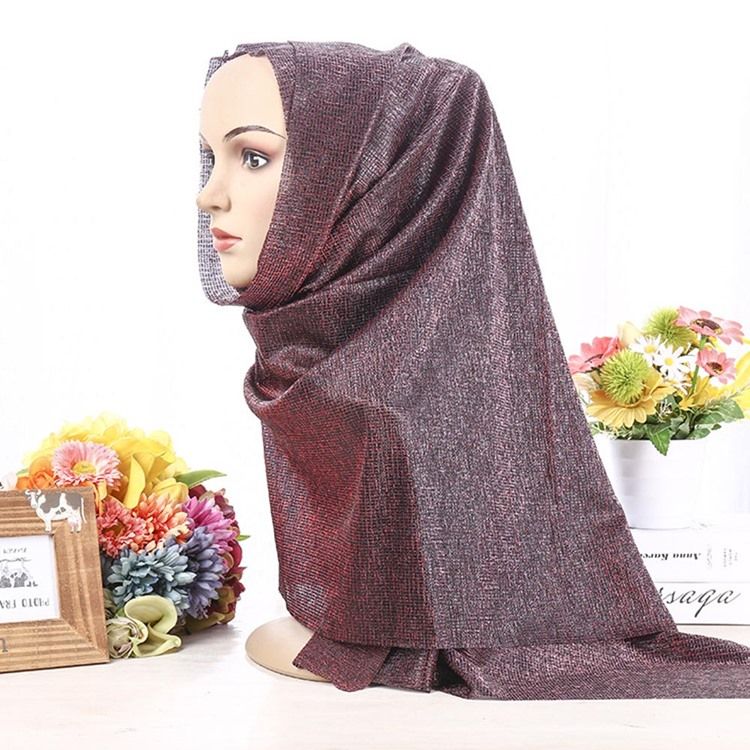 Foulard Musulman En Mousseline De Soie Pour Femme