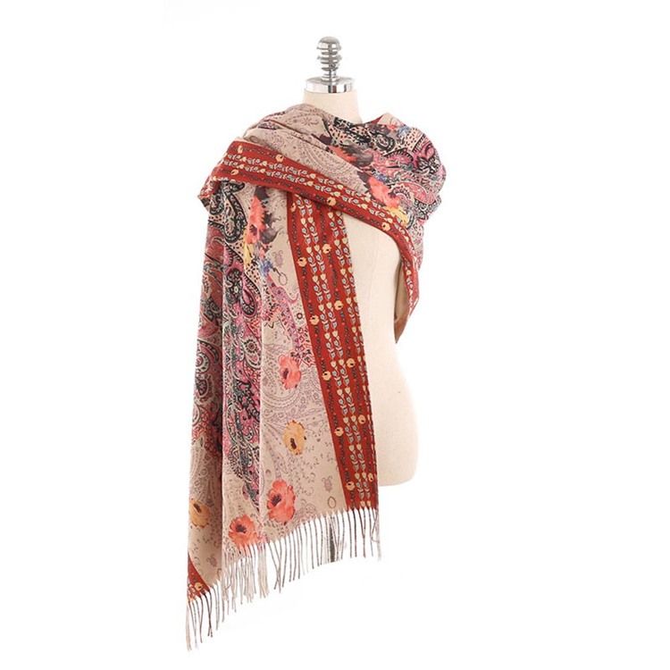 Foulards Châle Imitation Cachemire Pour Femmes