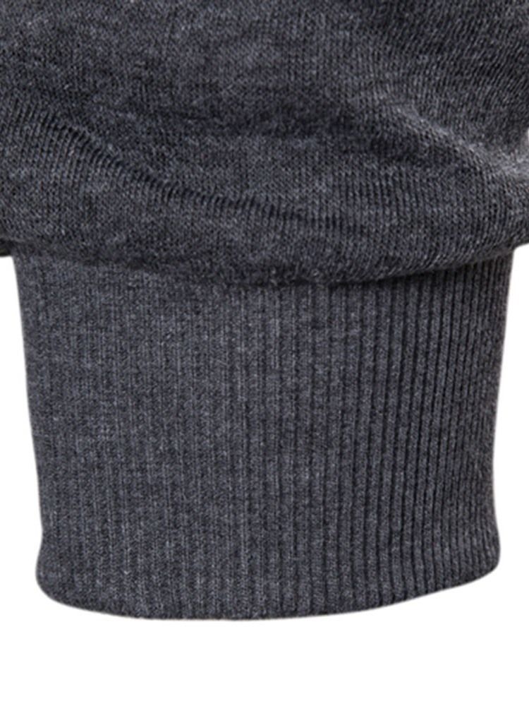 Cardigan Uni À Fermeture Éclair Pulls À Capuche Minces Pour Hommes