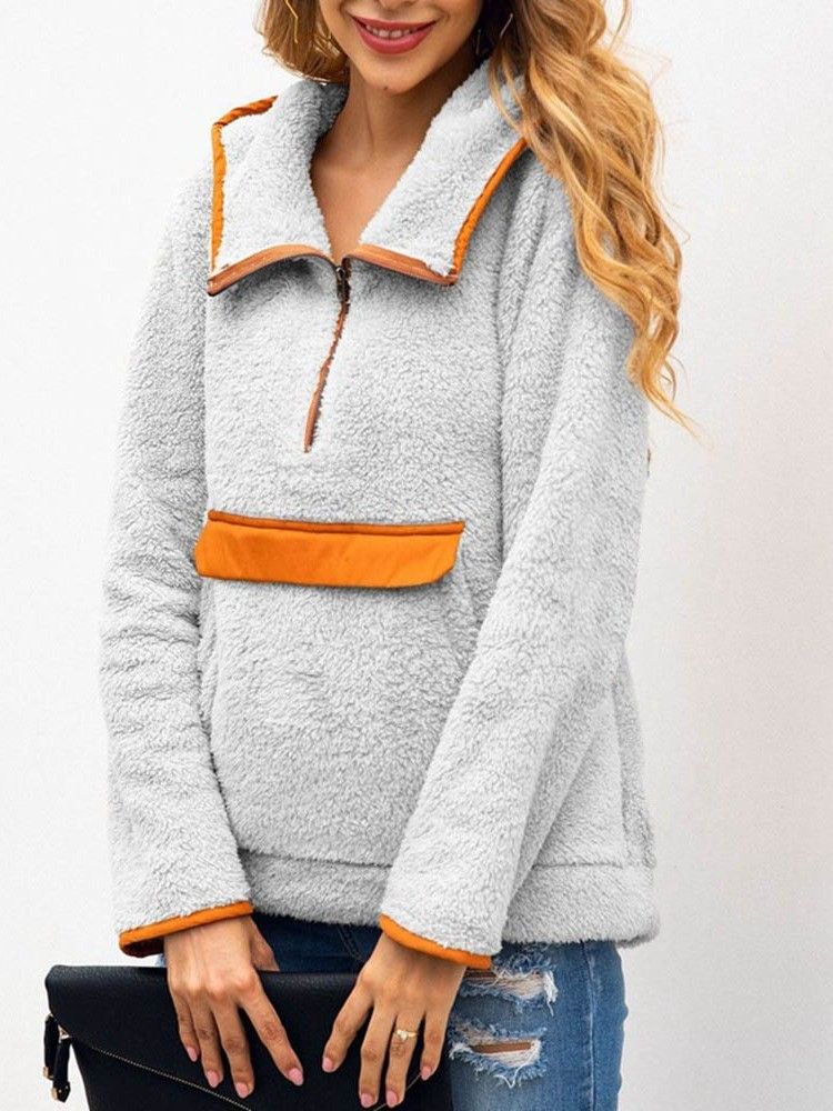 Sweat À Capuche Pour Femme À Manches Longues Et À Blocs De Couleurs