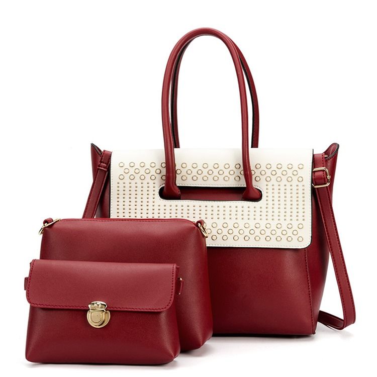 Ensemble De Sacs De Patchwork En Pu De Printemps