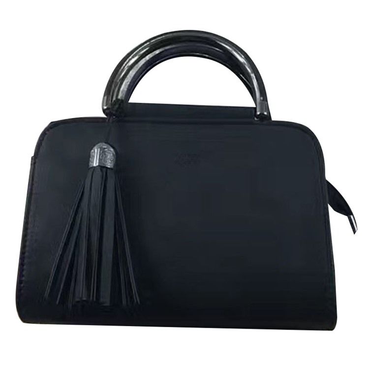 Sac À Main Décontracté À Pompons De Couleur Unie