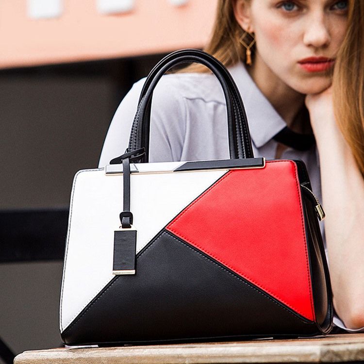 Sac À Main Pour Femmes En Patchwork Contracté