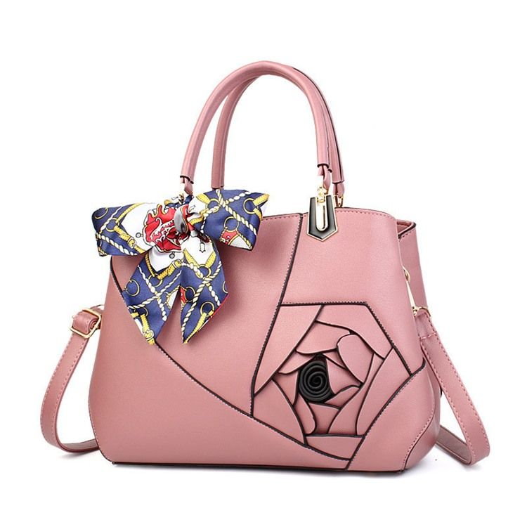 Sac À Main À Fleurs En Pu Avec Nœud Papillon
