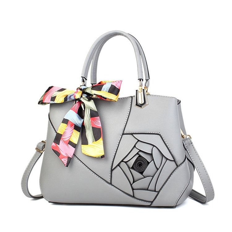 Sac À Main À Fleurs En Pu Avec Nœud Papillon