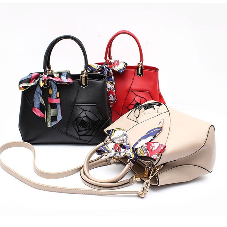 Sac À Main À Fleurs En Pu Avec Nœud Papillon