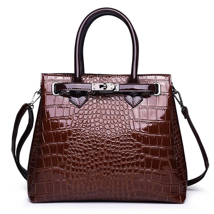 Sac À Main Rectangulaire En Alligator Pu Décoré De Ceinture