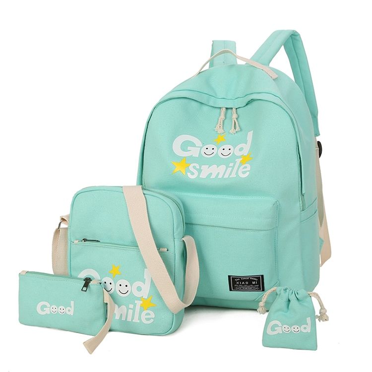 Sac À Dos En Toile Avec Imprimés De Lettres (ensemble De Quatre Sacs)