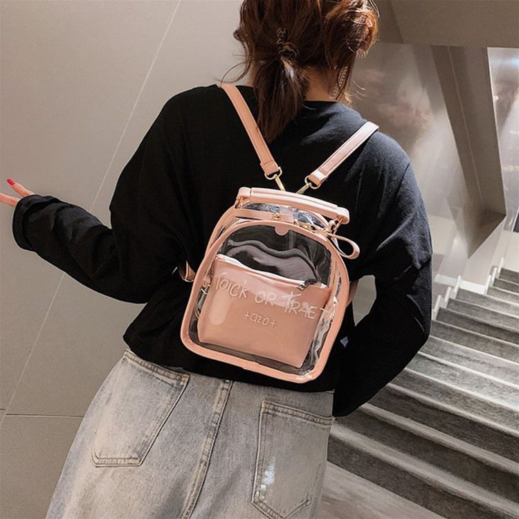 Sac Fourre-tout À Lettre Transparente En Pu