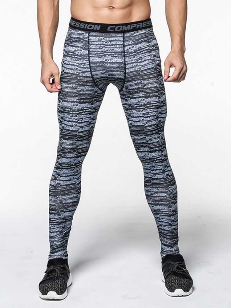 Pantalon De Sport À Rayures Et À Séchage Rapide Pour Hommes
