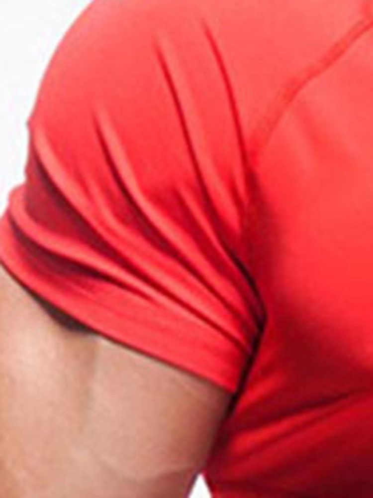 T-shirt De Sport À Manches Courtes Et Imprimé À Séchage Rapide Pour Hommes