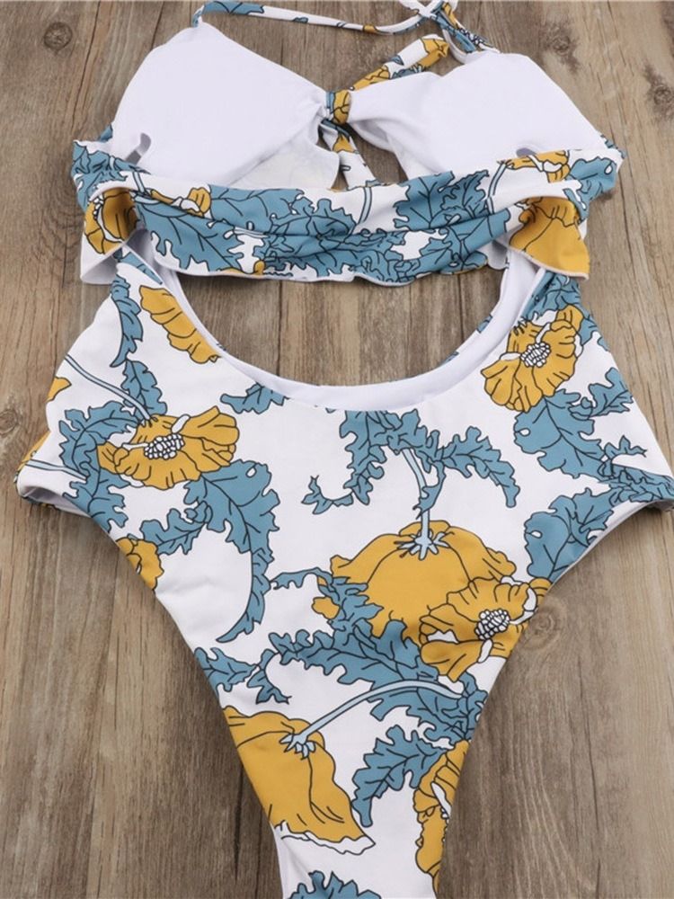 Maillots De Bain Floraux Sexy À Lacets Pour Femmes