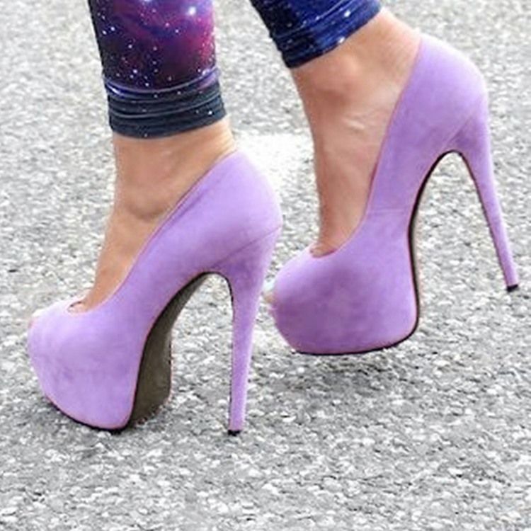 Chaussures Pour Femmes À Talon Aiguille Et Plate-forme Unie Sexy