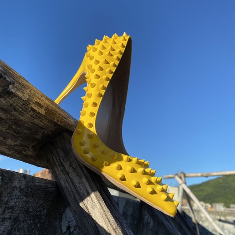 Chaussures Fines À Talon Aiguille À Enfiler Rivet Ol Pour Femmes