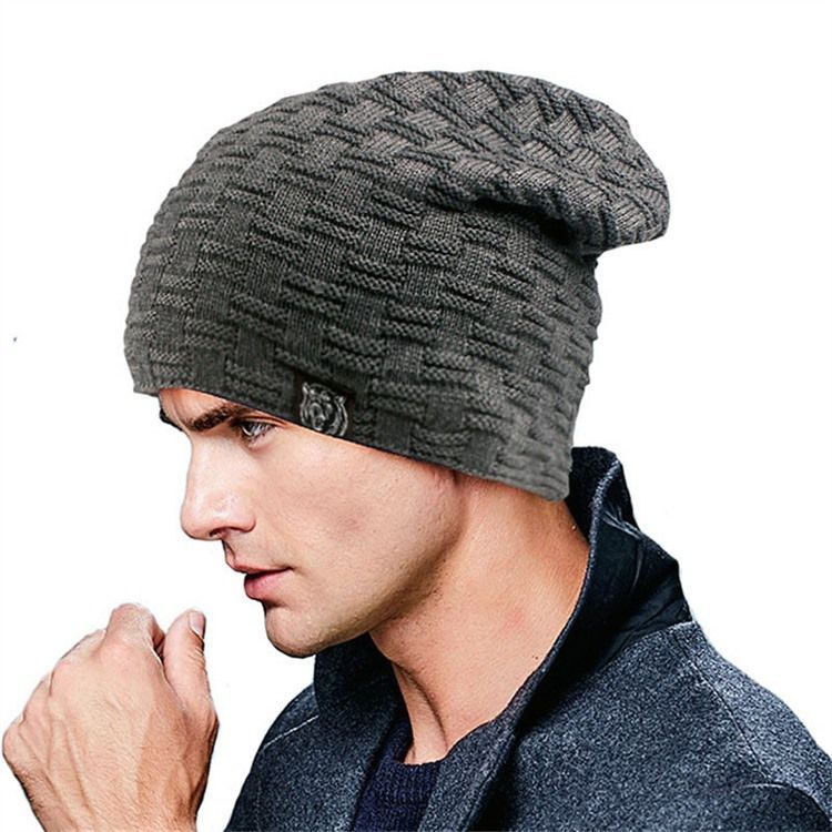 Chapeau Chaud D'hiver Pur Pour Hommes