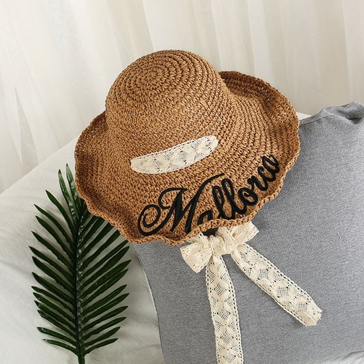 Chapeau De Lettre De Printemps En Paille Nouveau Style Pour Femmes