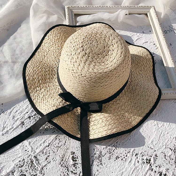 Chapeau De Soleil À Bord Large Wave Pour Femme