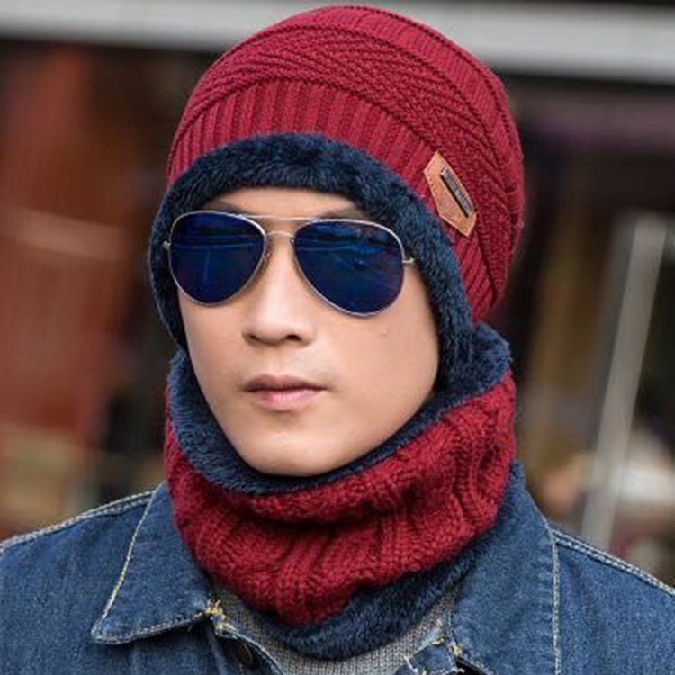 Chapeaux D'hiver En Fil De Laine Décontractés Pour Hommes