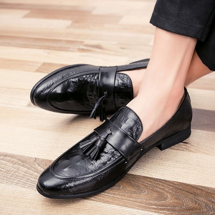 Mocassins À Enfiler Pour Hommes Avec Motif Alligator En Pu