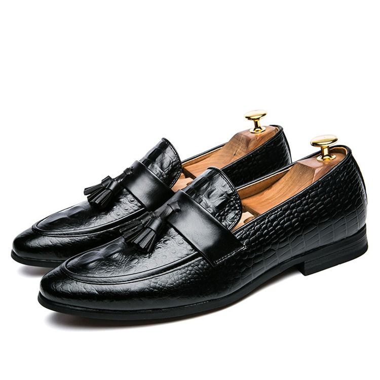 Mocassins À Enfiler Pour Hommes Avec Motif Alligator En Pu