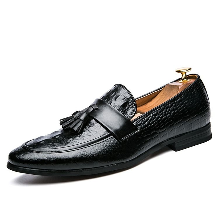 Mocassins À Enfiler Pour Hommes Avec Motif Alligator En Pu