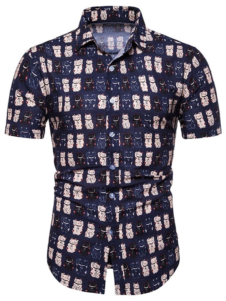 Chemise À Boutonnage Simple Pour Hommes À Revers Et Patchwork D'automne