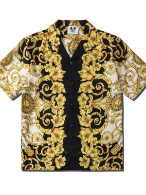 Chemise Pour Hommes À Boutonnage Simple Et À Imprimé Floral