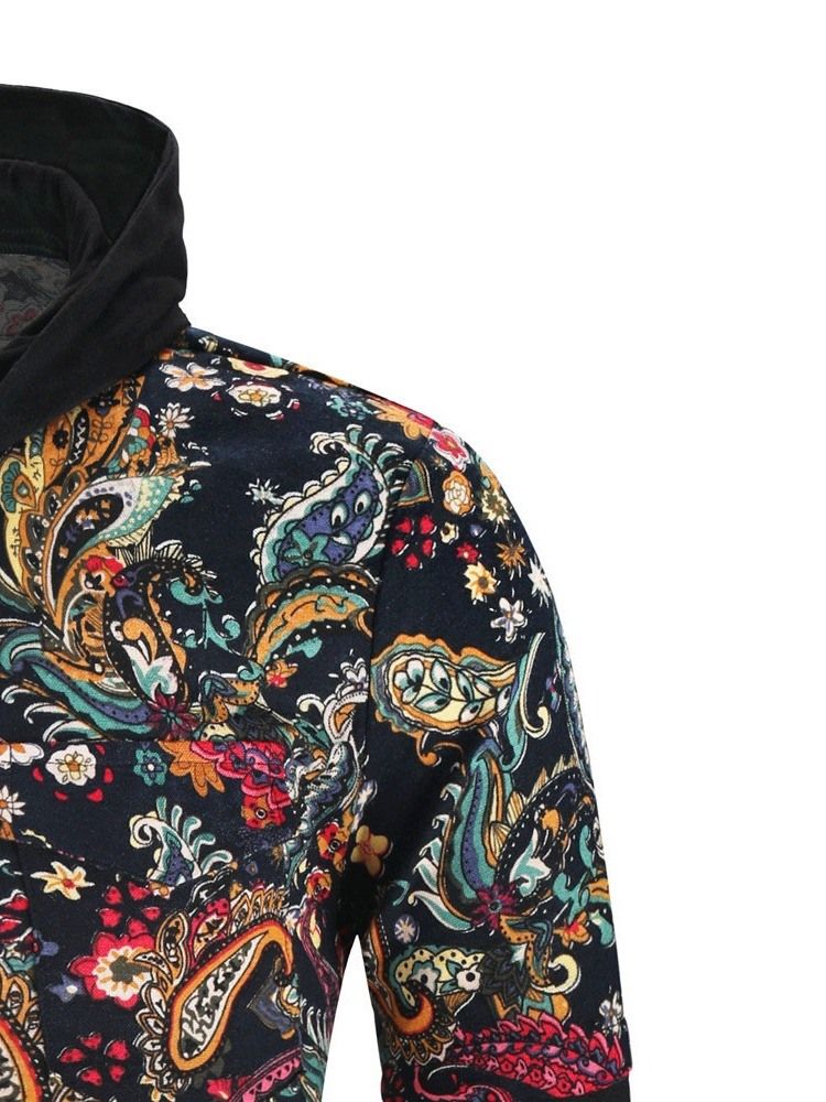 Chemise Slim Décontractée À Imprimé Floral Pour Hommes
