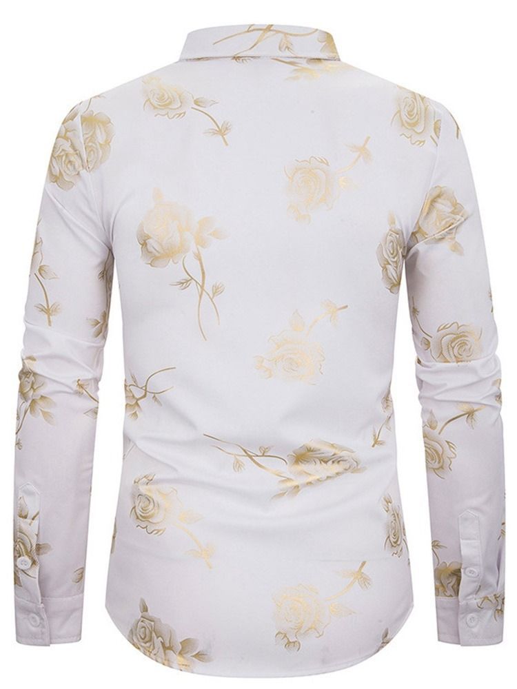 Chemise Slim Européenne Pour Hommes Avec Bouton De Revers