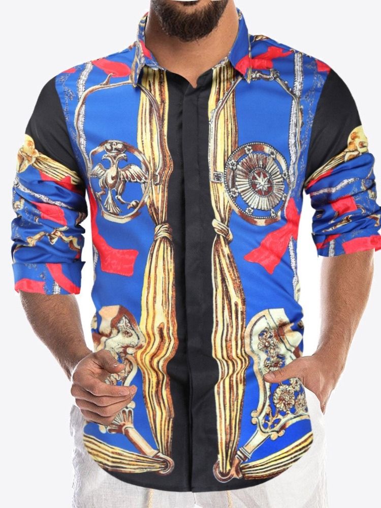Chemise Slim Standard Pour Hommes À Imprimé Floral