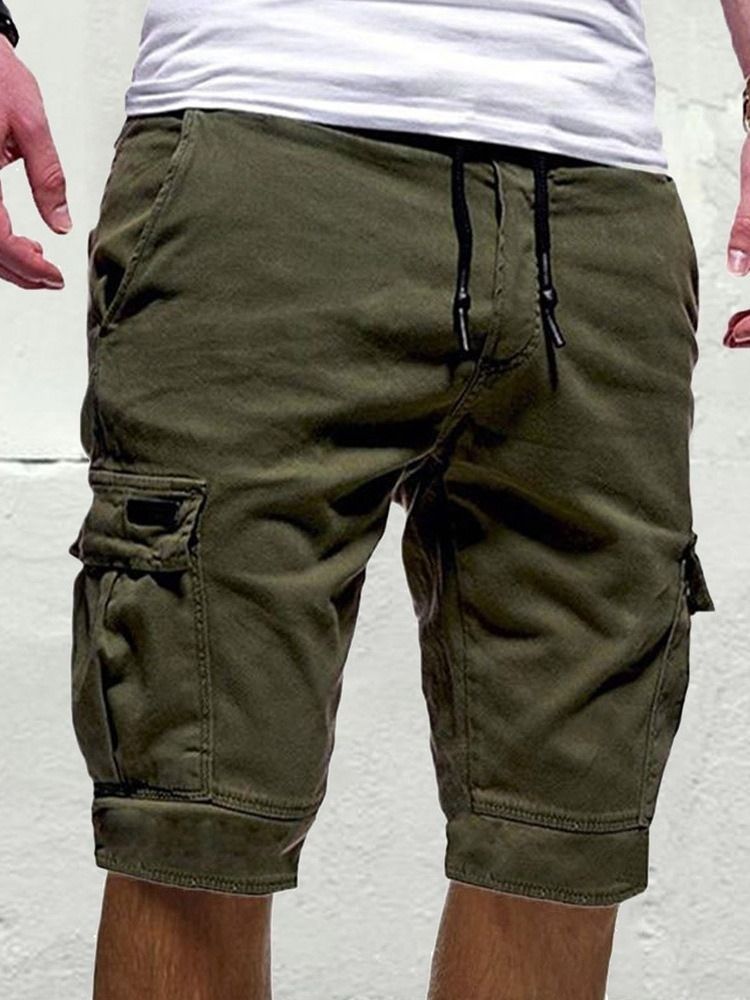 Pantalon Décontracté D'été Décontracté Uni Pour Hommes