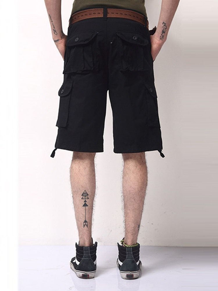 Short Ample Décontracté À Taille Moyenne Pour Hommes