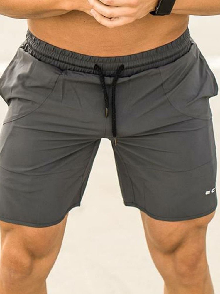 Short Décontracté À Lacets Avec Poche Pour Hommes