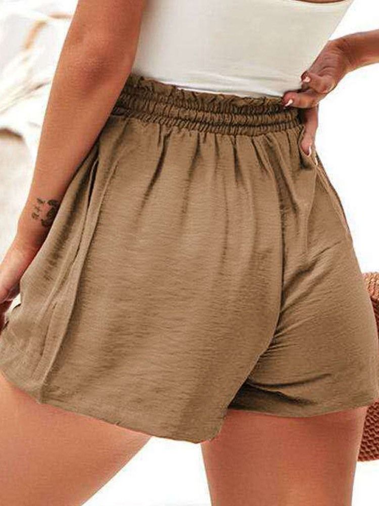 Short Pour Femme À Lacets Et À Poche Unie