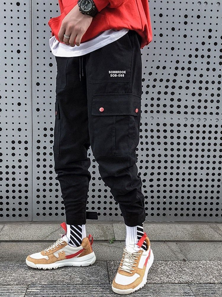 Pantalon Décontracté Pour Hommes De Couleur Camouflage À Poche