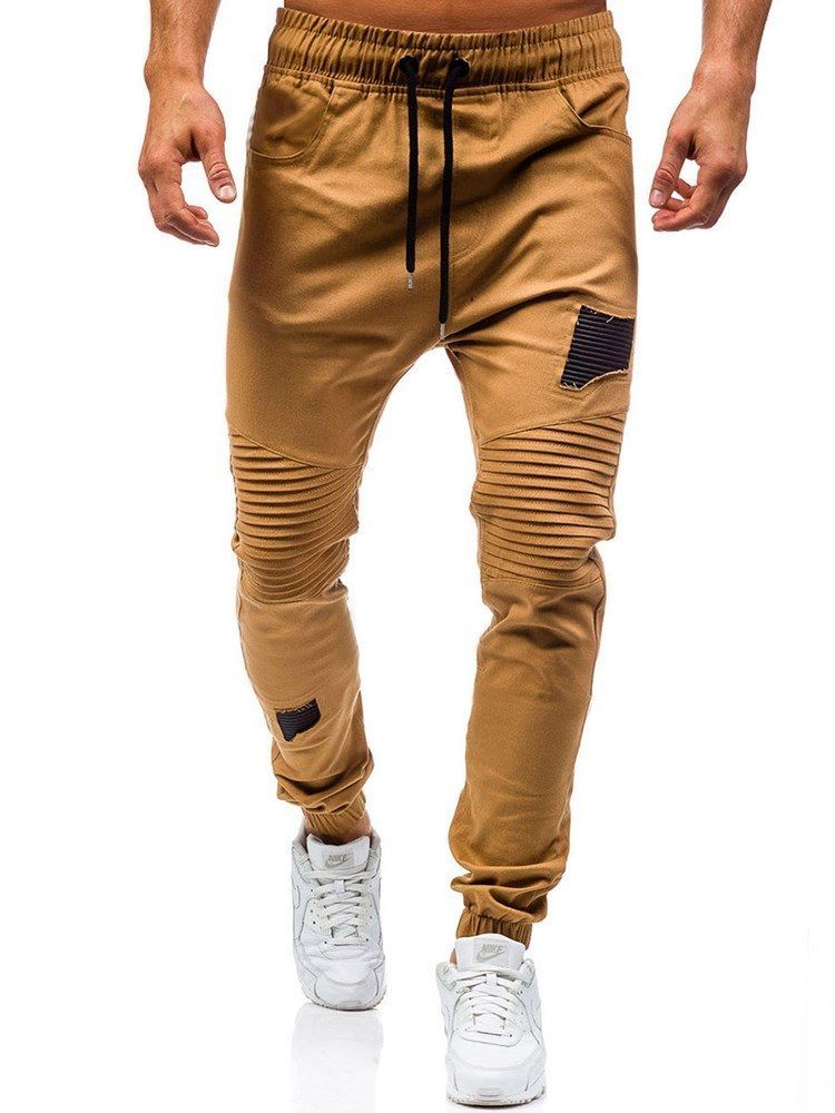 Pantalon Décontracté Pour Hommes En Micro-élastique À Lacets