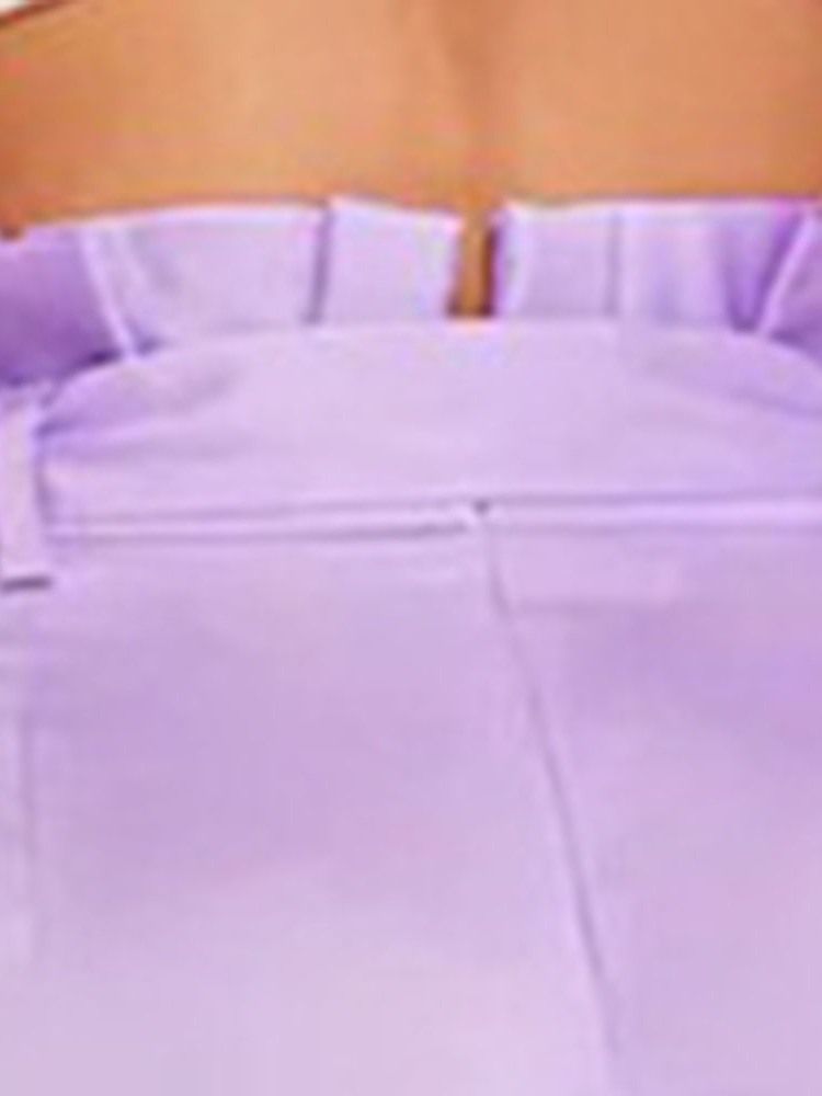 Pantalon Décontracté À Lacets Pour Femmes Longueur Cheville Taille Moyenne