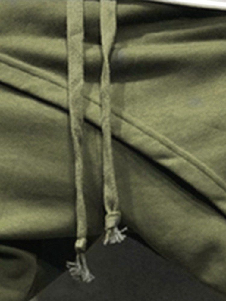 Pantalon Décontracté À Lacets Décontracté Uni Asymétrique Pour Hommes
