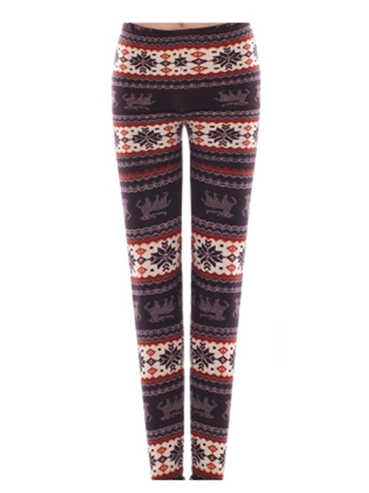 Pantalon Legging D'hiver À Imprimé Épais Pour Femmes