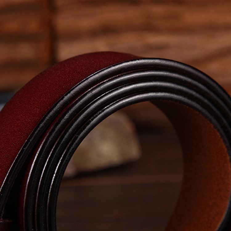 Ceinture En Alliage Décontractée En Cuir À Boucle Ardillon Pour Hommes