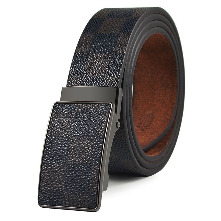 Ceinture Pour Hommes À Boucle Automatique À Motifs À Carreaux