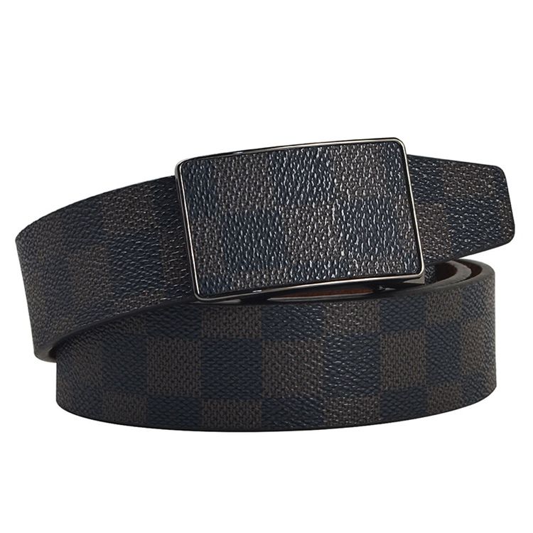Ceinture Pour Hommes À Boucle Automatique À Motifs À Carreaux