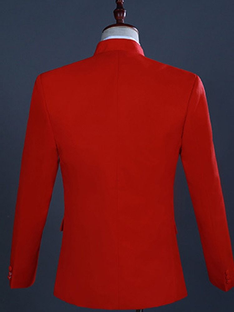 Costume Habillé Pour Hommes Avec Blocs De Couleurs À La Mode