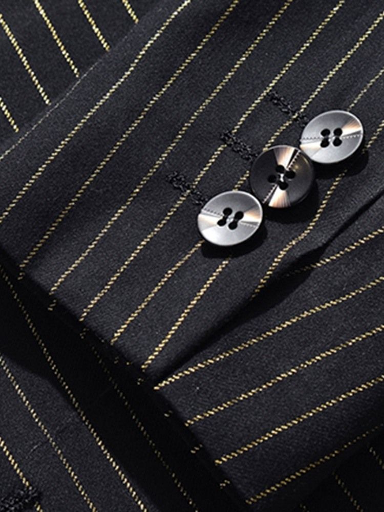 Costume Habillé Pour Hommes Avec Pantalon À Rayures À Boutonnage Simple